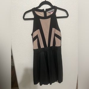 Lipsy London Mesh and Faux Leather Mini Dress size 6